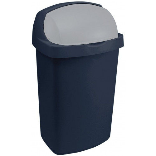 CURVER ROLL TOP 10L Szemetes 24x21,5x41,5cm ezüst/kék 175452 CURVER ROLL TOP 10L Szemetes 24x21,5x41,5cm ezüst/kék 175452