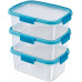 CURVER SMART FRESH 3x1,2L 20x15x26cm átlátszó/kék 08997-284
