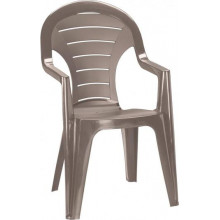 ALLIBERT BONAIRE kartámaszos műanyag kerti szék, capuccino 221296 (17180277)