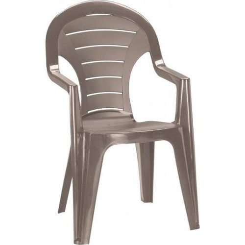 ALLIBERT BONAIRE kartámaszos műanyag kerti szék, cappuccino 221296 (17180277)