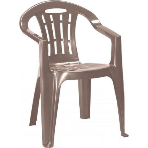 CURVER MALLORCA kartámaszos műanyag kerti szék, cappuccino 227524 (17180335)