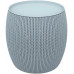 CURVER KNIT Fonott hatású tárolós asztal, 40,6 x 40,6 x 41,4 cm, kék 234249