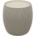 CURVER KNIT Fonott hatású tárolós asztal, 40,6 x 40,6 x 41,4 cm, homok 231362