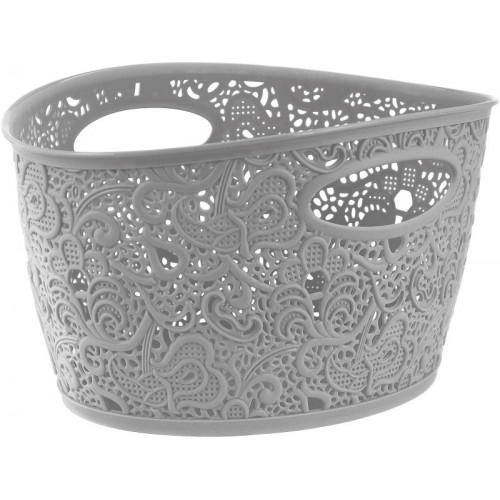CURVER VICTORIA csipke hatású kosár 29 x 16 x 21 cm szürke 02205-099 CURVER VICTORIA csipke hatású kosár 29 x 16 x 21 cm szürke 02205-099