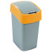 CURVER FLIP BIN billenő fedeles szemetes 10L, ezüst/narancssárga 190168 (02170-535)