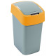 CURVER FLIP BIN billenő fedeles szemetes 10L, ezüst/narancssárga 190168 (02170-535)