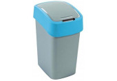 CURVER FLIP BIN billenő fedeles szemetes 10L, ezüst/kék 217816 (02170-734)