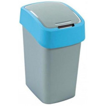 CURVER FLIP BIN billenő fedeles szemetes 10L, ezüst/kék 217816 (02170-734)