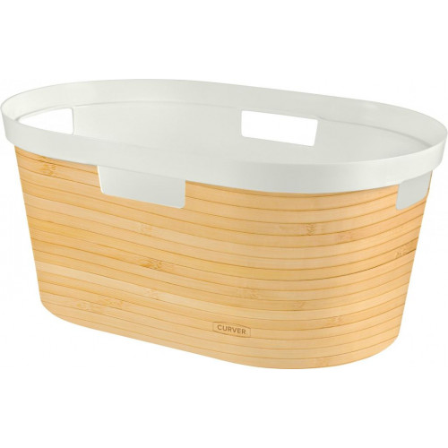 CURVER INFINITY 39L kosár tiszta ruhák számára 58,5 x 38,5 x 26,5 cm bambusz 232119