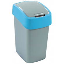 CURVER FLIP BIN billenő fedeles szemetes 25L, ezüst/kék 217817 (02171-734)