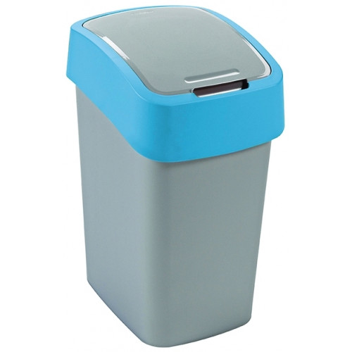 CURVER FLIP BIN billenő fedeles szemetes 25L, ezüst/kék 217817 (02171-734)