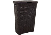 CURVER STYLE rattan hatású szennyestartó 40L, sötétbarna 193009 (00709-210)
