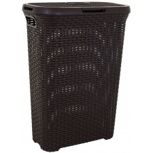CURVER STYLE rattan hatású szennyestartó 40L, sötétbarna 193009 (00709-210)