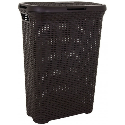 CURVER STYLE rattan hatású szennyestartó 40L, sötétbarna 193009 (00709-210)