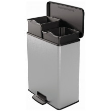 CURVER DECO BIN DUO 26L+26L szemetes, 48,6 x 31,6 x 61,5 cm, ezüst (01129-C70) 251002