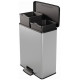 CURVER DECO BIN DUO 26L+26L szemetes, 48,6 x 31,6 x 61,5 cm, ezüst (01129-C70) 251002