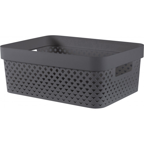 CURVER PURE 11L Kosár 35,6 x 26,6 x 13,6 cm, szürke (01421-G43) 263512 CURVER PURE 11L Kosár 35,6 x 26,6 x 13,6 cm, szürke (01421-G43) 263512