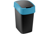 CURVER FLIP BIN billenő fedeles szemetes 9L, fekete/kék 263989 (02170-280)