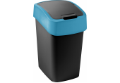 CURVER FLIP BIN billenő fedeles szemetes 9L, fekete/kék 263989 (02170-280)