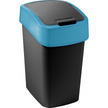CURVER FLIP BIN billenő fedeles szemetes 9L, fekete/kék 263989 (02170-280)
