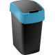 CURVER FLIP BIN billenő fedeles szemetes 9L, fekete/kék 263989 (02170-280)