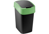 CURVER FLIP BIN billenő fedeles szemetes 9L, fekete/zöld 263988 (02170-847)