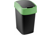 CURVER FLIP BIN billenő fedeles szemetes 9L, fekete/zöld 263988 (02170-847)