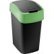 CURVER FLIP BIN billenő fedeles szemetes 9L, fekete/zöld 263988 (02170-847)