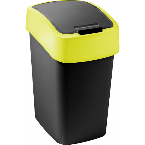 CURVER FLIP BIN billenő fedeles szemetes 9L, fekete/sárga 263986 (02170-E64)