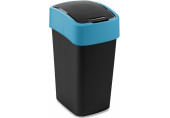 CURVER FLIP BIN billenő fedeles szemetes 25L, fekete/kék 263991 (02171-280)