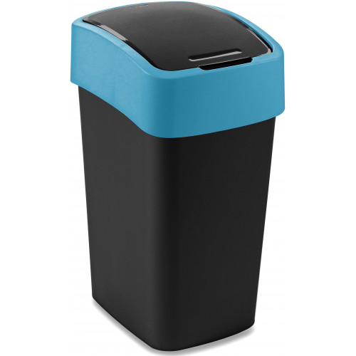 CURVER FLIP BIN billenő fedeles szemetes 25L, fekete/kék 263991 (02171-280)
