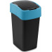 CURVER FLIP BIN billenő fedeles szemetes 25L, fekete/kék 263991 (02171-280)