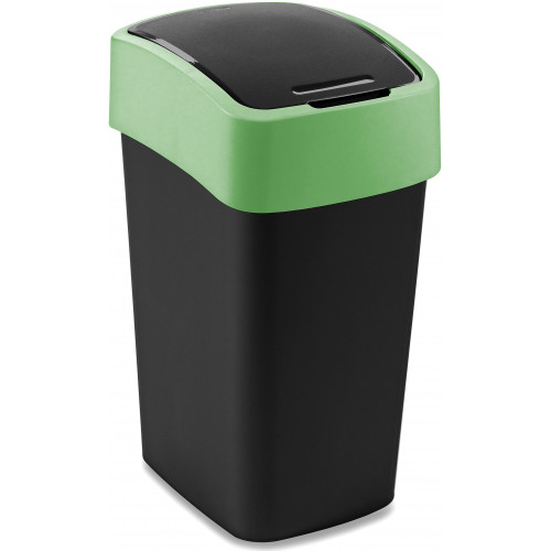 CURVER FLIP BIN billenő fedeles szemetes 25L, fekete/zöld 229414 (02171-847)
