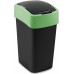 CURVER FLIP BIN billenő fedeles szemetes 25L, fekete/zöld 229414 (02171-847)