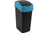 CURVER FLIP BIN billenő fedeles szemetes 45L, fekete/kék 263992 (02172-280)