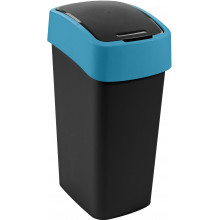 CURVER FLIP BIN billenő fedeles szemetes 45L, fekete/kék 263992 (02172-280)