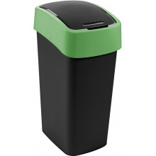 CURVER FLIP BIN billenő fedeles szemetes 45L, fekete/zöld 229412 (02172-847)