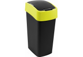 CURVER FLIP BIN billenő fedeles szemetes 45L, fekete/sárga 263987 (02172-E64)