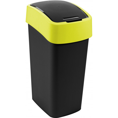 CURVER FLIP BIN billenő fedeles szemetes 45L, fekete/sárga 263987 (02172-E64)