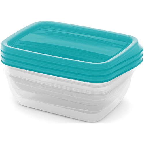 CURVER VEDO 3x1L Ételtartó szett 20 x 14 x 6 cm, világoskék (03505-051) 261264