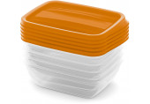 CURVER VEDO 5x0,5L Ételtartó szett 16 x 12 x 5 cm, narancssárga (03507-175) 261257
