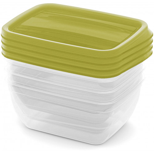 CURVER VEDO 4x0,75L Ételtartó szett 16 x 12 x 7 cm, zöld (03508-313) 261258