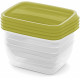 CURVER VEDO 4x0,75L Ételtartó szett 16 x 12 x 7 cm, zöld (03508-313) 261258