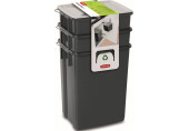 CURVER BIOBOX 2x10L+6L szelektív hulladékgyűjtő szett, fekete 245948 (08993-840)