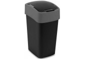 CURVER FLIP BIN billenő fedeles szemetes 25L, fekete/ezüst 229415 (02171-Y09)