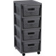 CURVER INFINITY 4x 11L Fiókos tároló 36 x 29,5 x 65,5 cm, sötétszürke (04356-G43) 271243