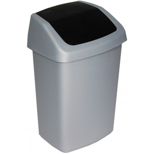 CURVER SWING BIN billenő fedeles szemetes 10L, szürke 167910 (03984-373)