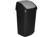 CURVER SWING BIN billenő fedeles szemetes 50L, fekete 229390 (03987-Y09)