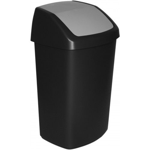 CURVER SWING BIN billenő fedeles szemetes 50L, fekete 229390 (03987-Y09)