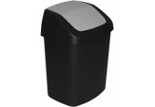 CURVER SWING BIN billenő fedeles szemetes 15L, fekete 229420 (03985-Y09)